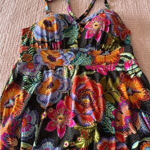 Floral Multicolor swim top